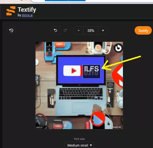 Textify Draw Text to be Replaced
