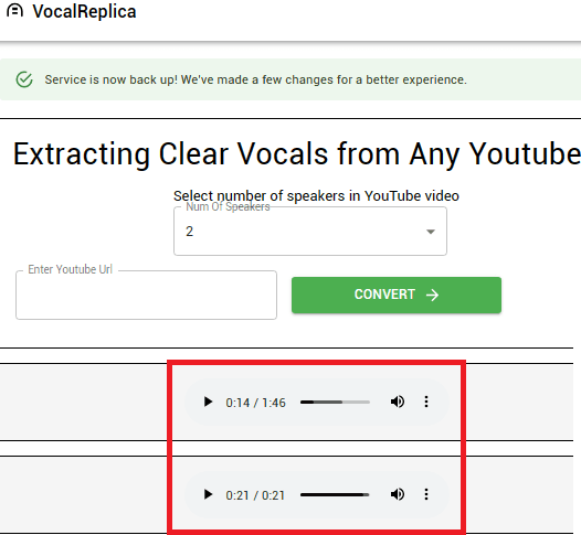 VocalReplica Multiple Voices