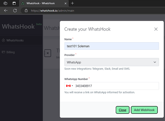 Webhook Register