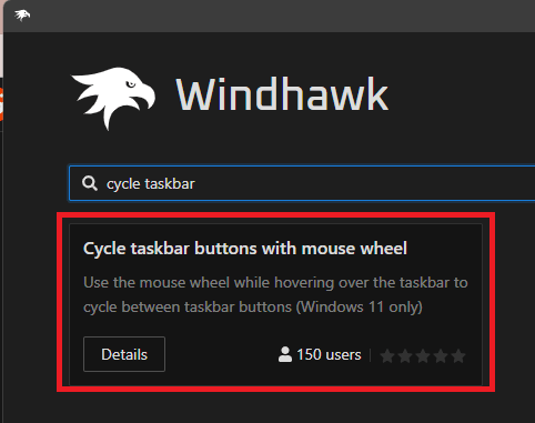 Windhawk Cycle Taskbar