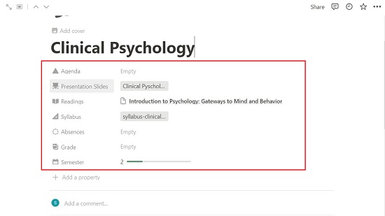 Course Page