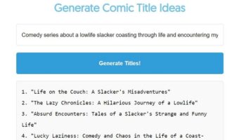 Free Comics Title Generator for Anime / Comic Publishers