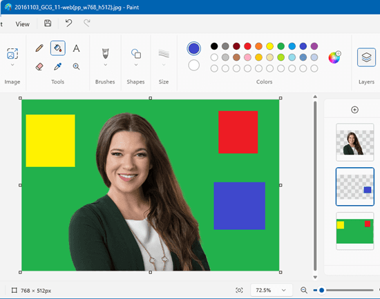 Ms Paint Layers
