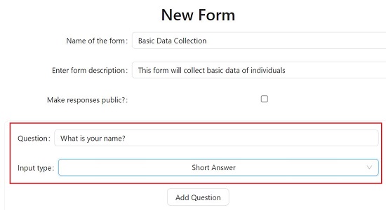 Form Question