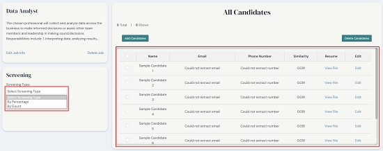 Select Screening Type