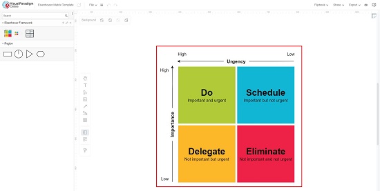 VP Online Eisenhower Matrix Template