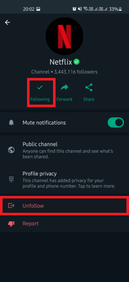 WhatsApp Channels Unsubscribe