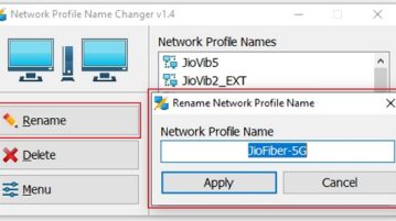Change network profile name