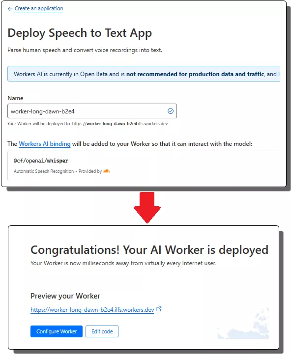 Cloudflare Whisper Model Deployed