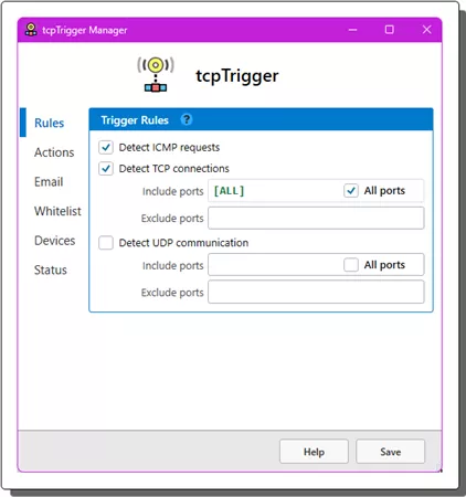 TCPTrigger Main UI