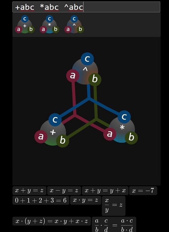 TriMath interface