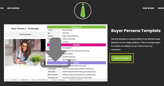 Buyer Persona Template from Studiowide