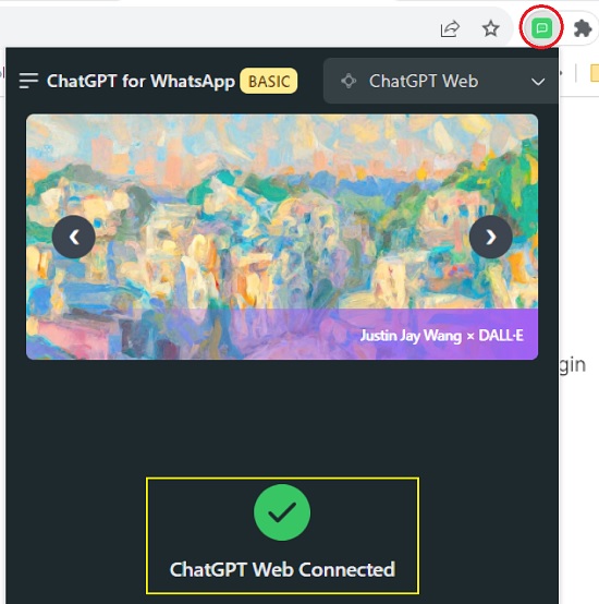 ChatGPT Web connected
