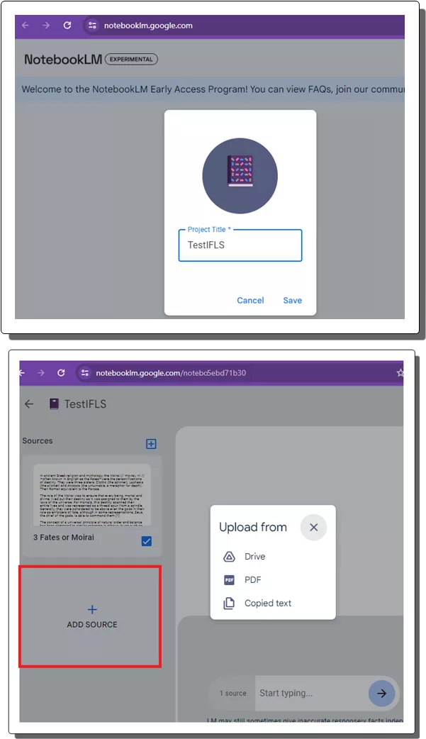 NotebookLM Add Sources