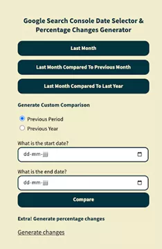 Compare Google Search Console Data Changes by Date
