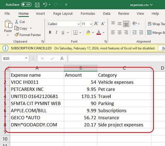 Download CSV