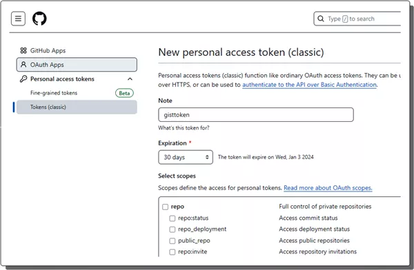 GitHub Personal Access Token