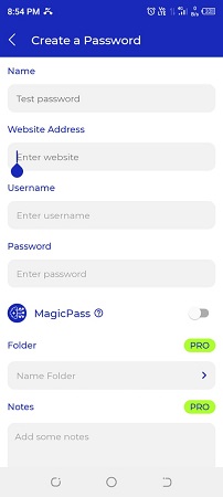 Create password