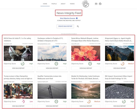 News Integrity Feed