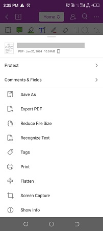 Save PDF in Foxit