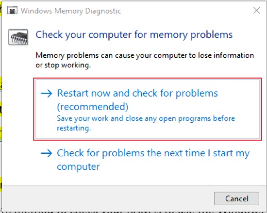 Windows Mem Diag