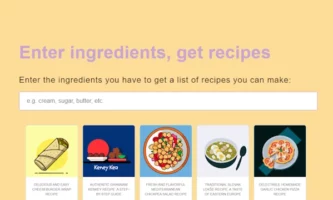 Free Website to Generate Recipes from Available Ingredients