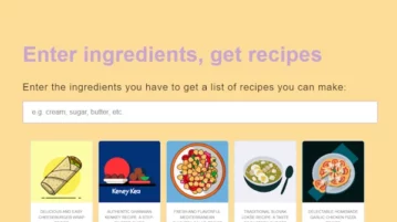 Free Website to Generate Recipes from Available Ingredients