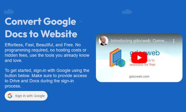 Create a Website from Google Docs and Host for Free