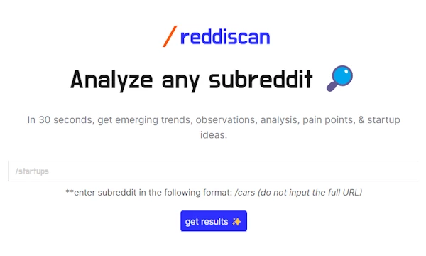 Analyze any Subreddit with AI in 30 Seconds: RedditScan